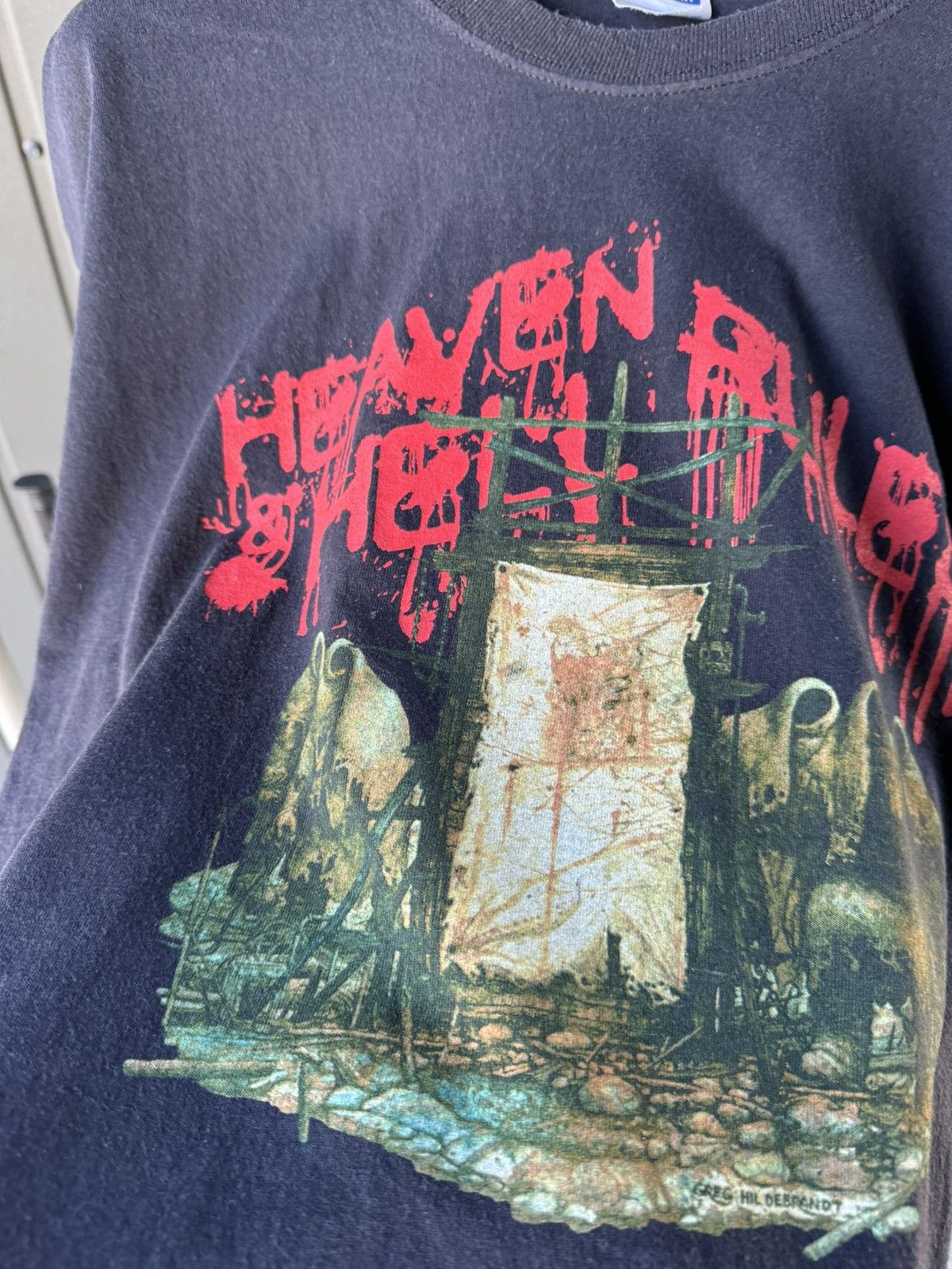 Band Tees × Vintage Vintage 2007 Heaven Hell Tour T Shirt Ozzy Y2K Tee Size US XL / EU 56 / 4 - 7 Thumbnail
