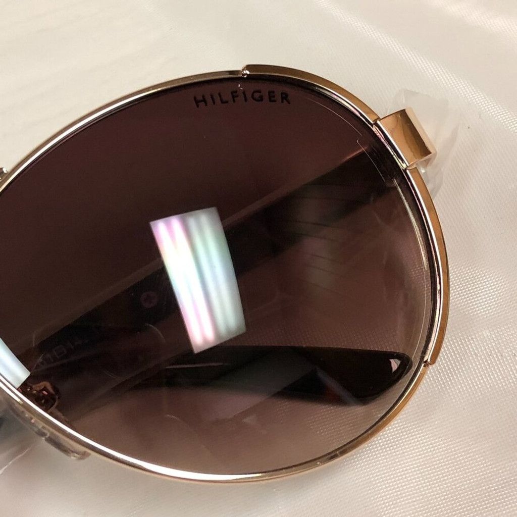 Tommy Hilfiger Tommy Hilfiger Tortoiseshell & Gold Aviator Sunglasses Size ONE SIZE - 5 Thumbnail