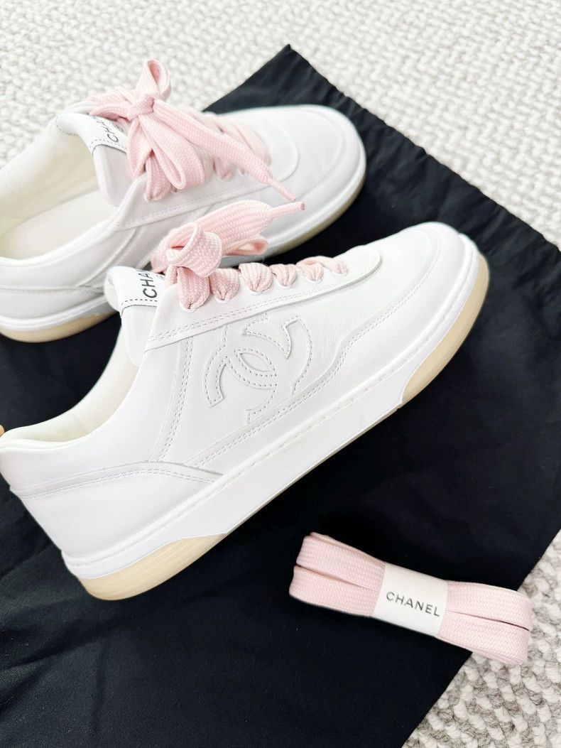 Chanel Chanel New Sneakers with Pink Laces Size 36 -2505 Size US 6 / IT 36 - 2 Thumbnail