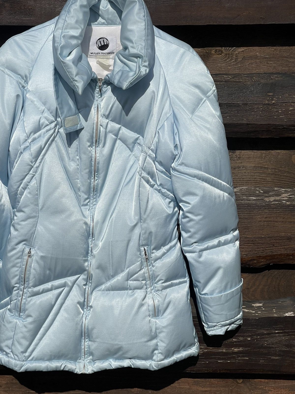 Mugler 90’s Mugler sky blue vintage puffer jacket Size S / US 4 / IT 40 - 5 Thumbnail