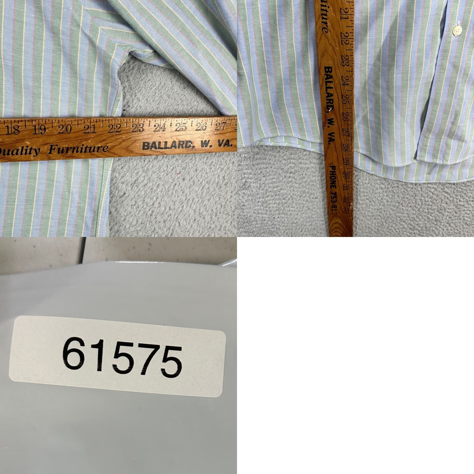 Brooks Brothers Brooks Brothers Shirt Mens Large Green Regent Stripe Supima Cotton Button Up Shirt Size US L / EU 52-54 / 3 - 8 Thumbnail