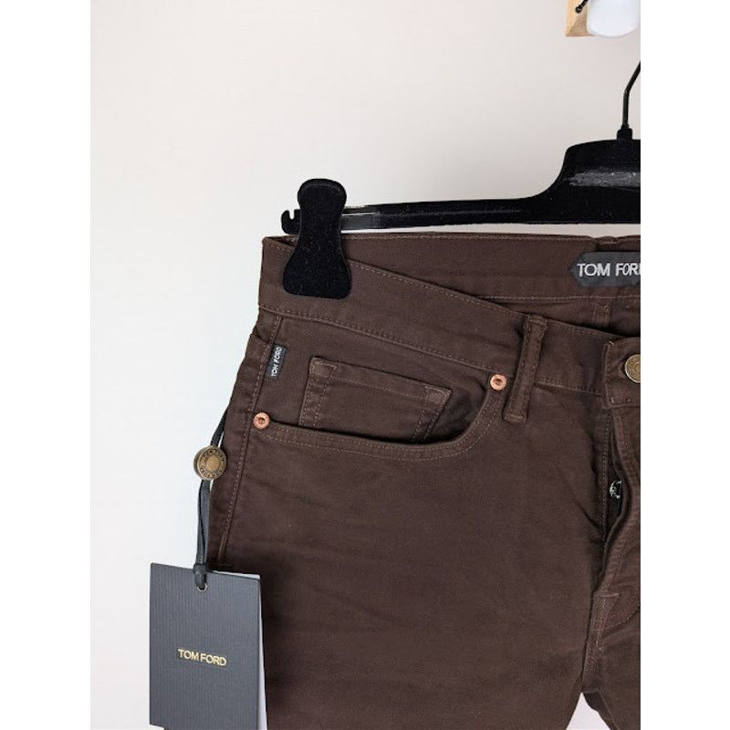 Tom Ford o1rshd1 Straight-Fit Denim Jeans in Brown Size US 32 / EU 48 - 6 Thumbnail