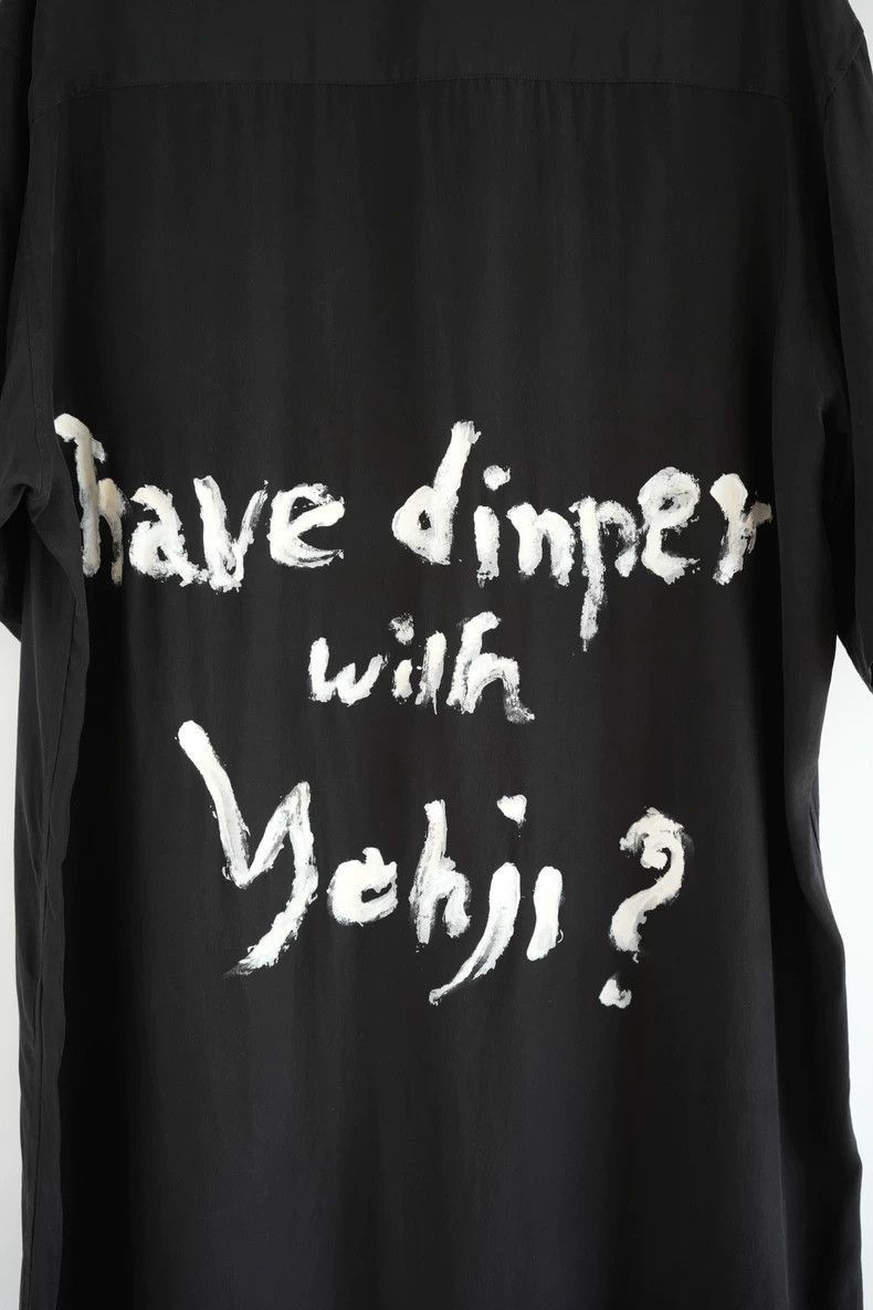 Yohji Yamamoto Yohji Yamamoto Yohji Yamamoto Silk Shirt with Symbolic Pri Size US M / EU 48-50 / 2 - 4 Thumbnail