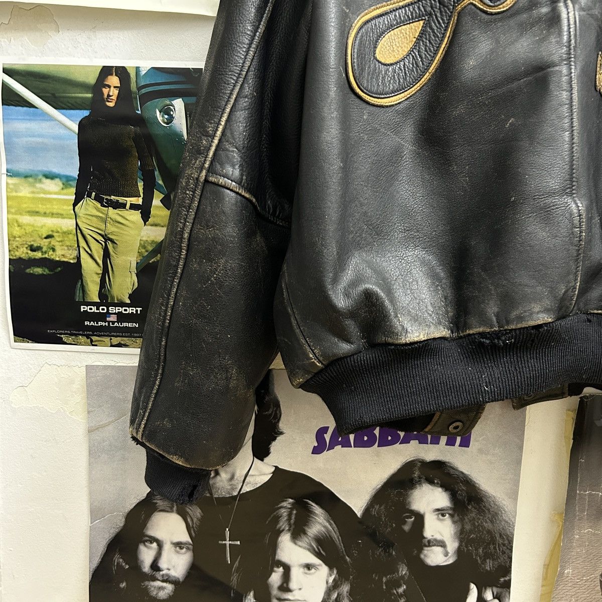 Diesel RARE Diesel Vintage Leather Jacket Biker Lines 80s 90s Size US L / EU 52-54 / 3 - 13 Thumbnail