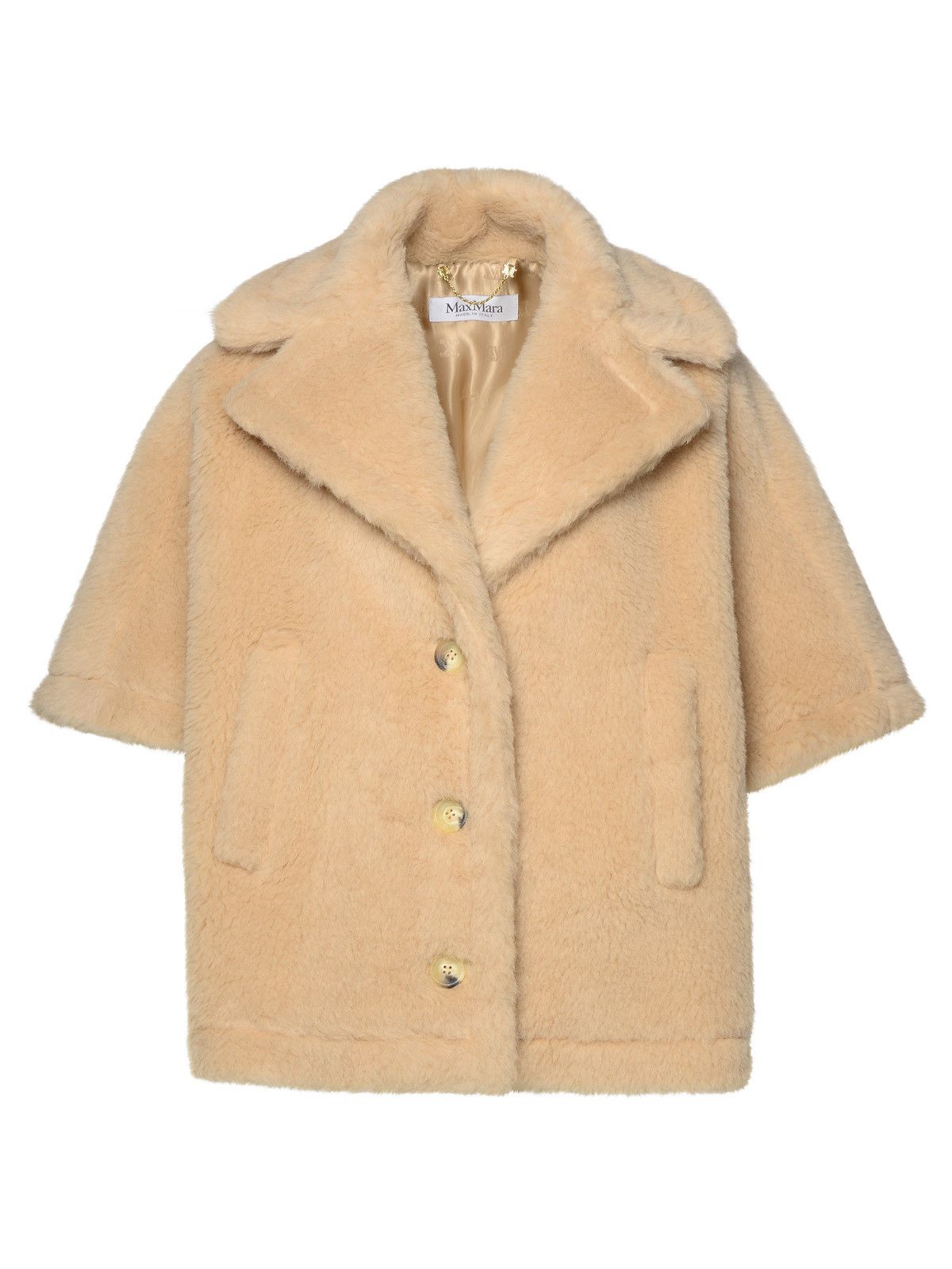 image of Max Mara Beige Virgin Wool Blend Cape, Women's (Size Medium)