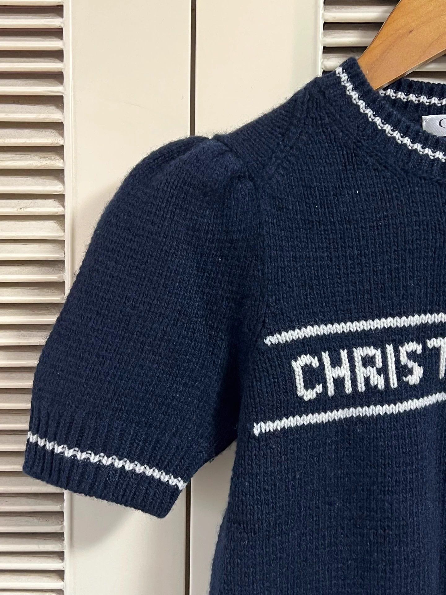 Dior Dior Navy Star Logo Knit Short Sleeve 34 Size XS / US 0-2 / IT 36-38 - 4 Thumbnail