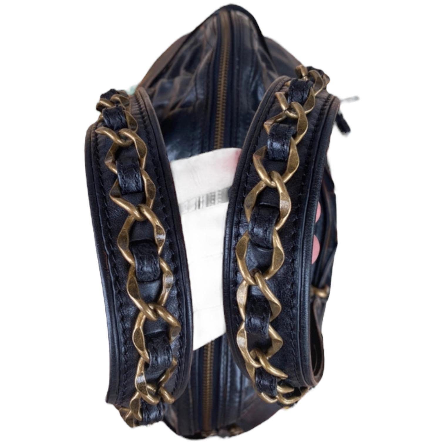 Roberto Cavalli The Cavalli Pleated Leather Shoulder Bag Size ONE SIZE - 4 Thumbnail
