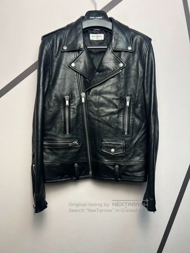 Saint Laurent Paris Saint Laurent Paris Sheepskin Motorcycle Leather Jacket Size US M / EU 48-50 / 2 - 1 Thumbnail