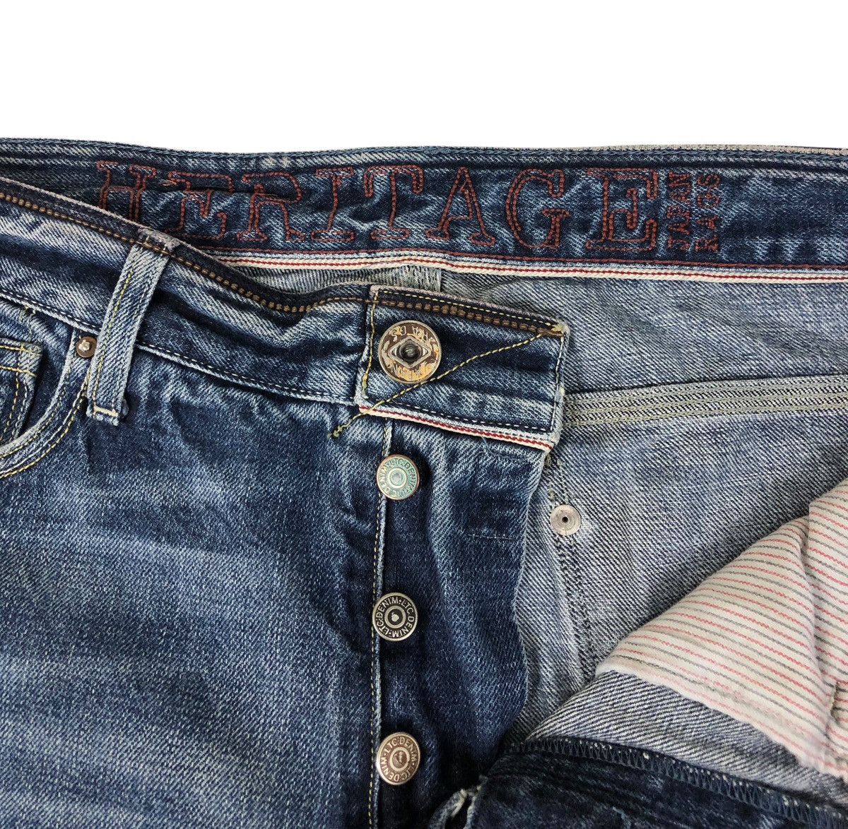 Japanese Brand Japan Rags Heritage Stone Washed Distressed Denim Jeans Size US 32 / EU 48 - 10 Thumbnail