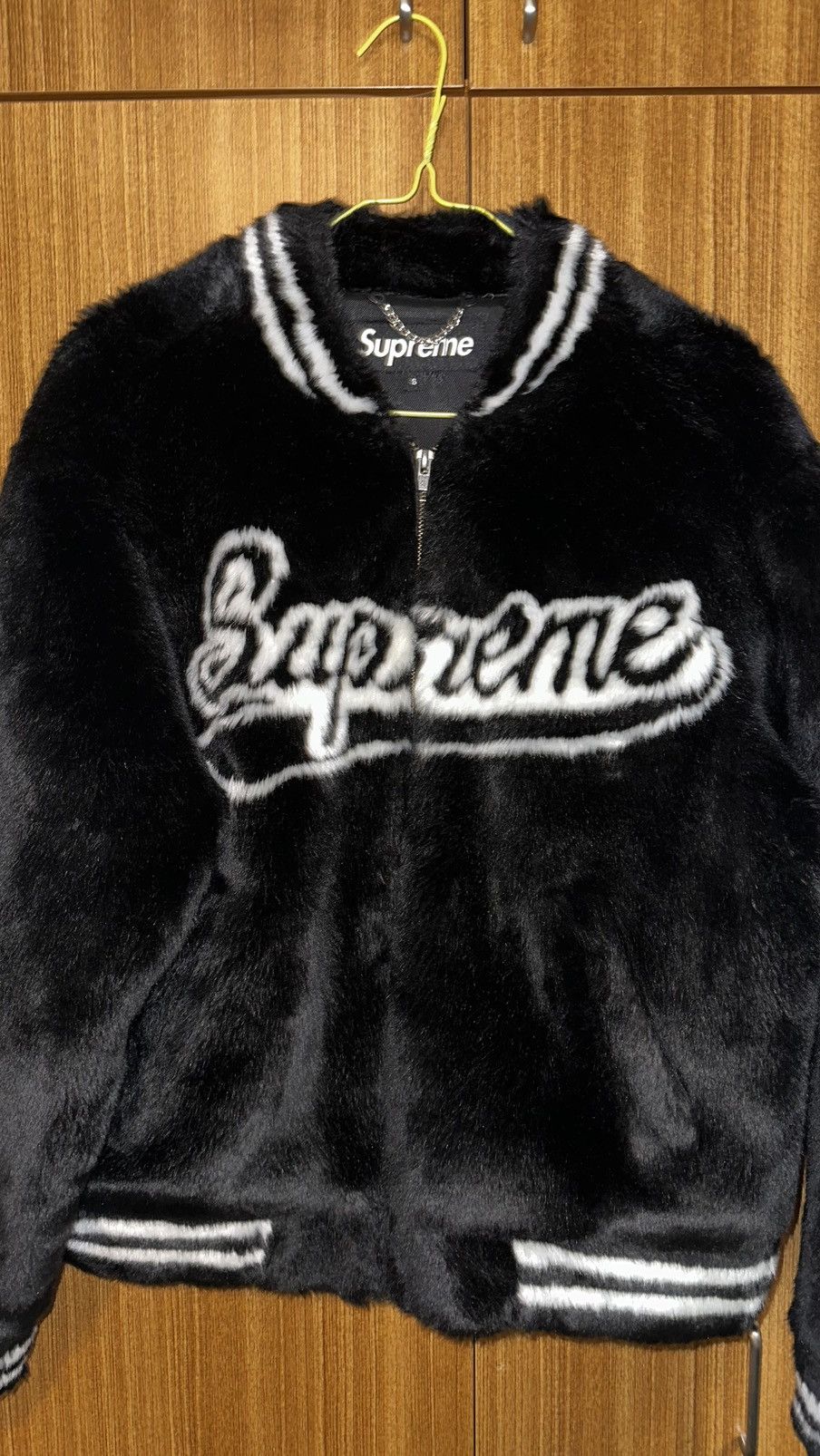 Supreme Supreme Faux Fur Varsity Jacket | Grailed