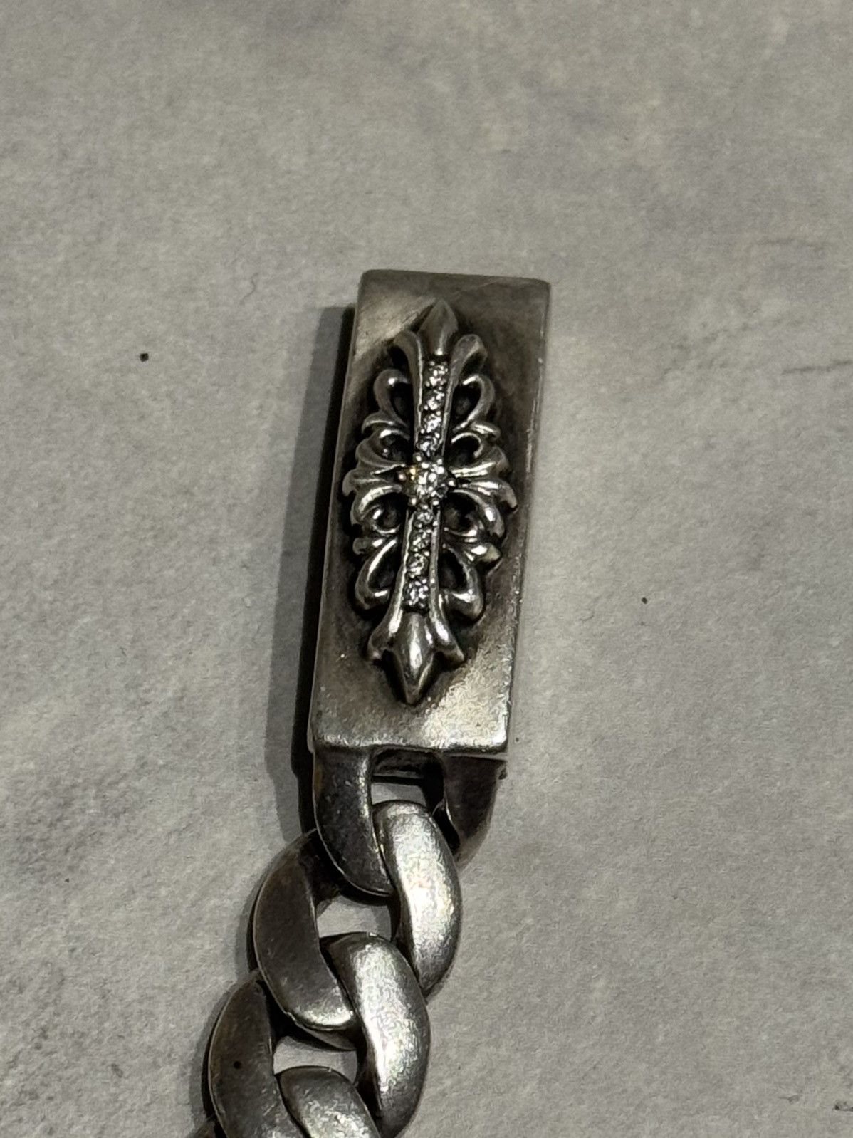 Chrome hearts floral real diamond factory Cuban bracelet