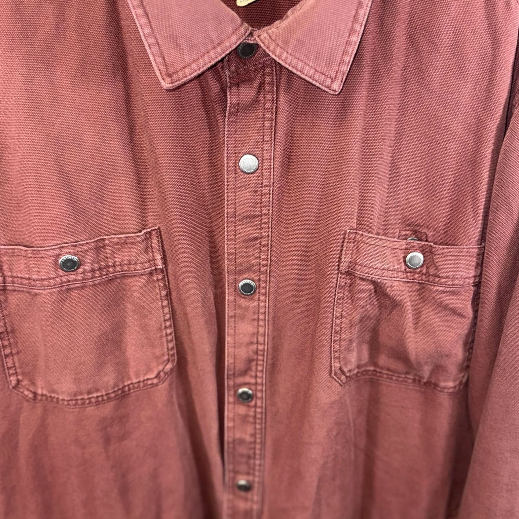 Duluth Trading Company Duluth Trading Jacket Mens 3XL Tall Rust Red Flannel Lined Shirt Shacket Snap Size US XXL / EU 58 / 5 - 5 Thumbnail
