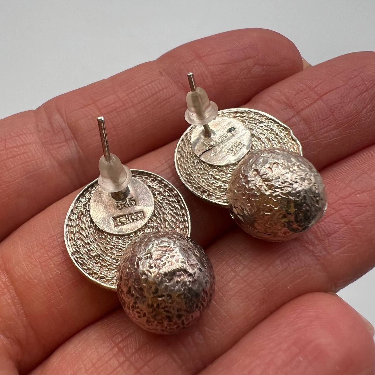 Sterling Silver Vintage Women's Jewelry 925 Sterling Silver Stud Earrings Size ONE SIZE - 2 Thumbnail