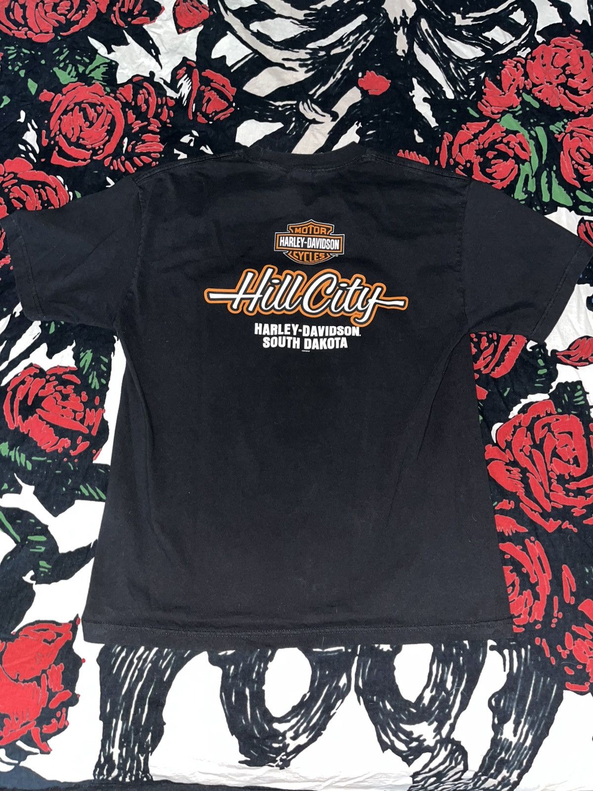Harley Davidson Crazy Y2K Faded Thrashed Skater ERD Grunge Flames Harley Tee Size US L / EU 52-54 / 3 - 3 Thumbnail