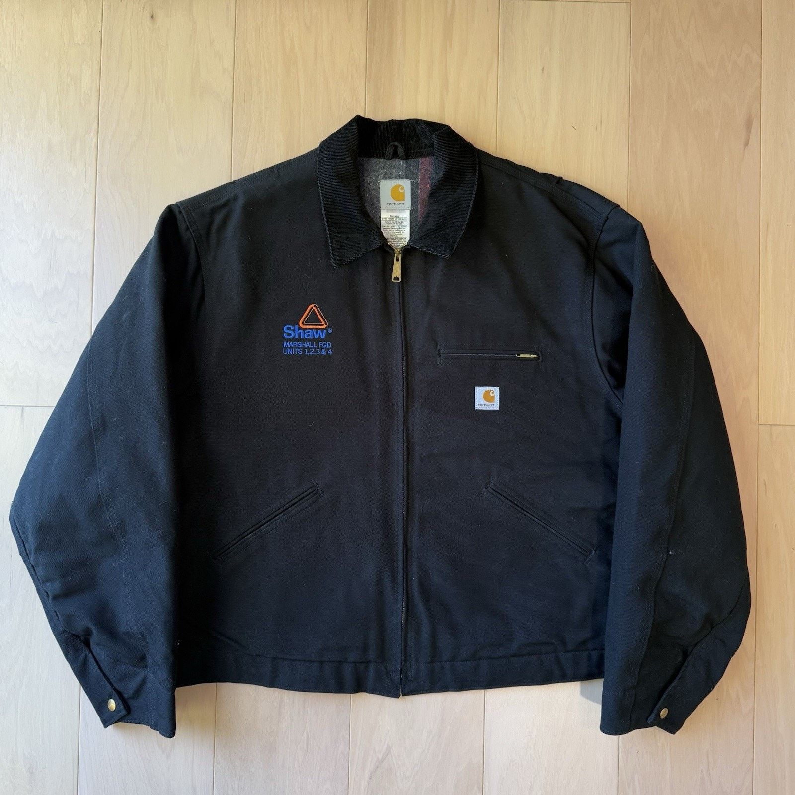 Carhartt Carhartt Detroit Jacket 52 Black Workwear Full Zip Bomber Size US XL / EU 56 / 4 - 2 Thumbnail