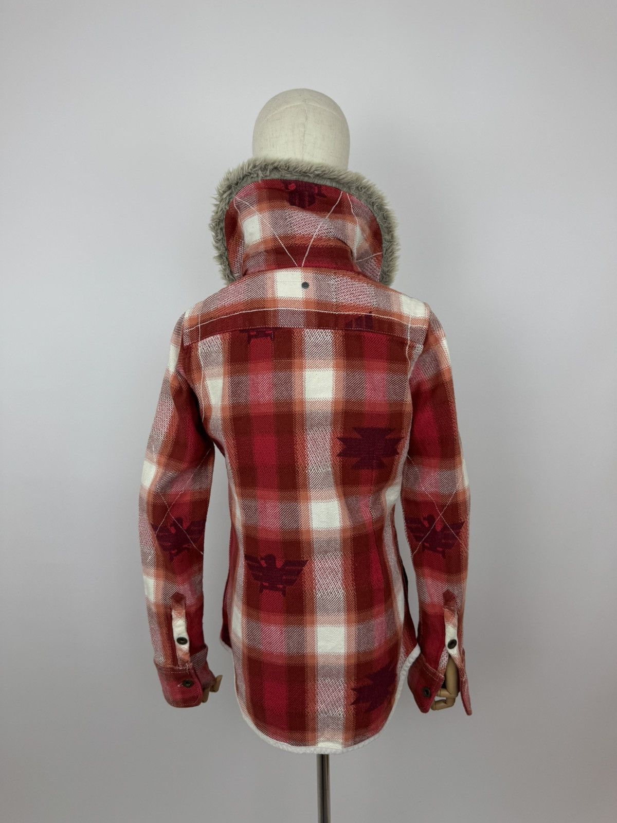 Superdry Superdry Aztec Shirt With Fur Trim Womens Overshirt Size M Size M / US 6-8 / IT 42-44 - 6 Thumbnail