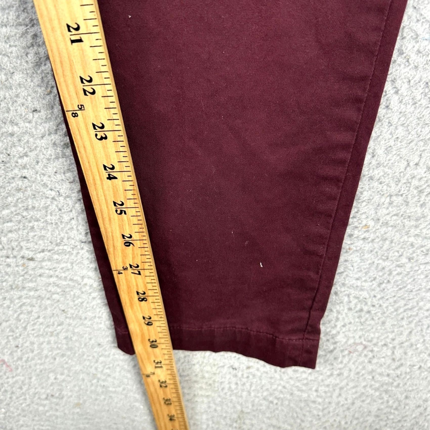 Club Monaco VINTAGE Club Monaco Khaki Pants Mens 30X32 Slim Straight Stretch Casual Maroon - Pants - Men Size US 30 / EU 46 - 7 Thumbnail