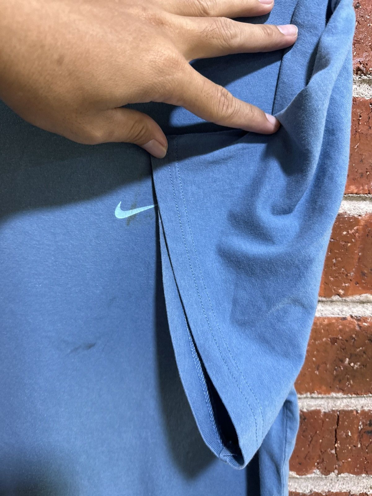 Nike × Vintage Vintage Nike Small Swoosh Faded Tee Size US XL / EU 56 / 4 - 4 Thumbnail