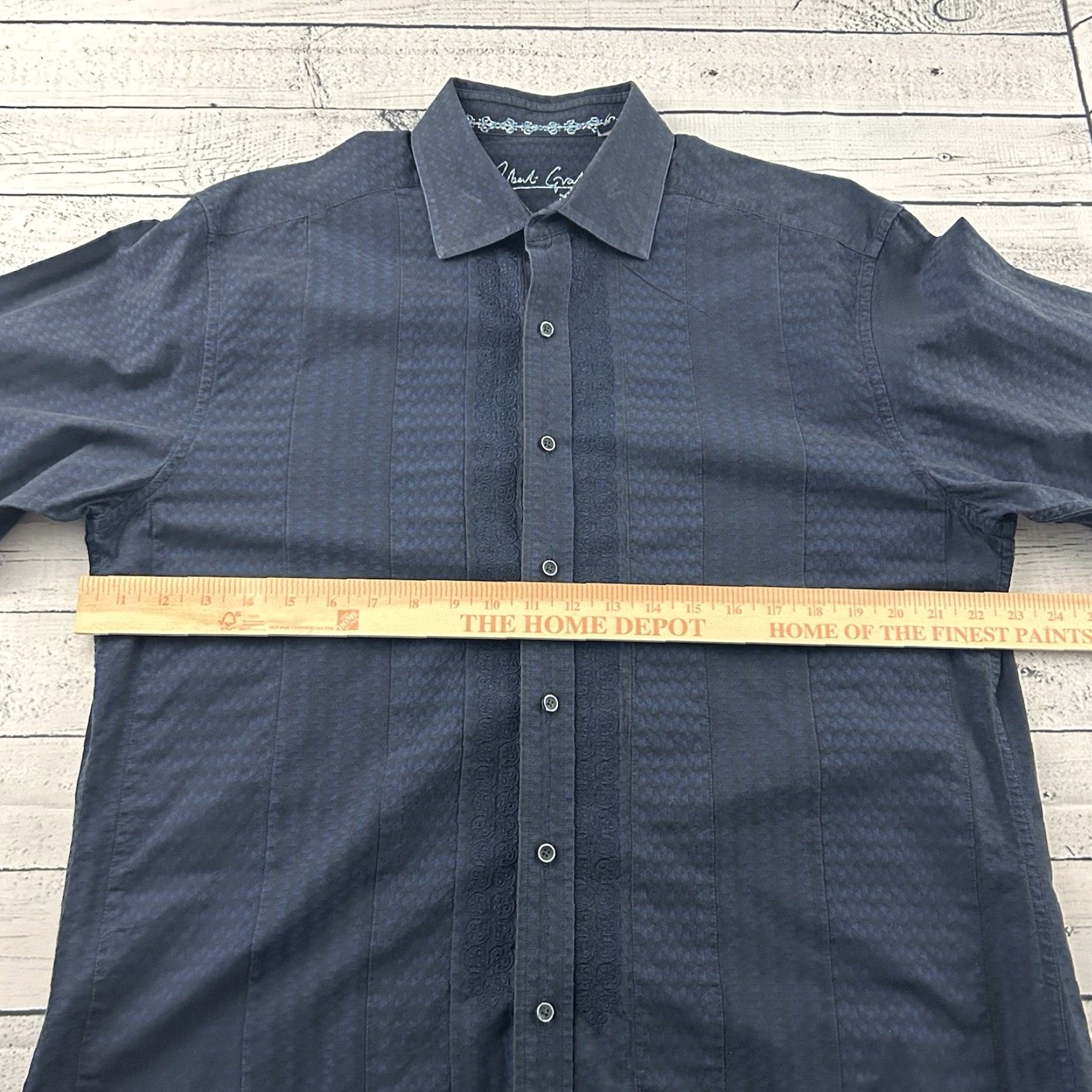 Robert Graham Robert Graham Long Sleeve Button Front Shirt Men XL Blue Size US XL / EU 56 / 4 - 3 Thumbnail