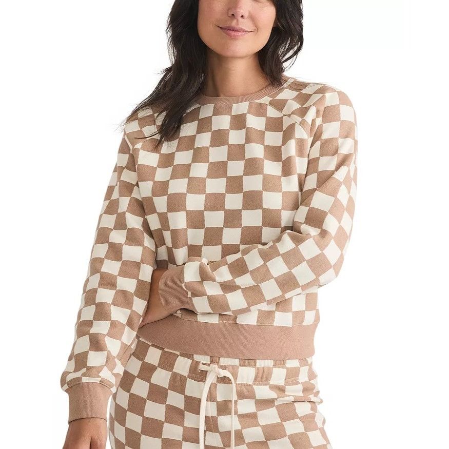 Marine Layer Marine Layer Anytime Sweatshirt Checkerboard Size XS Size XS / US 0-2 / IT 36-38 - 1 Thumbnail