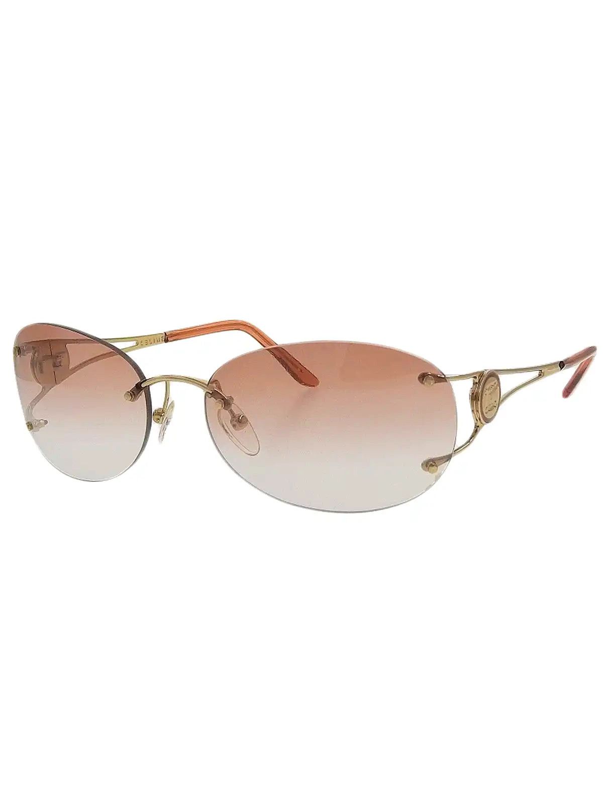 image of Celine Side Macadam Plate Sunglasses Brown, Women's