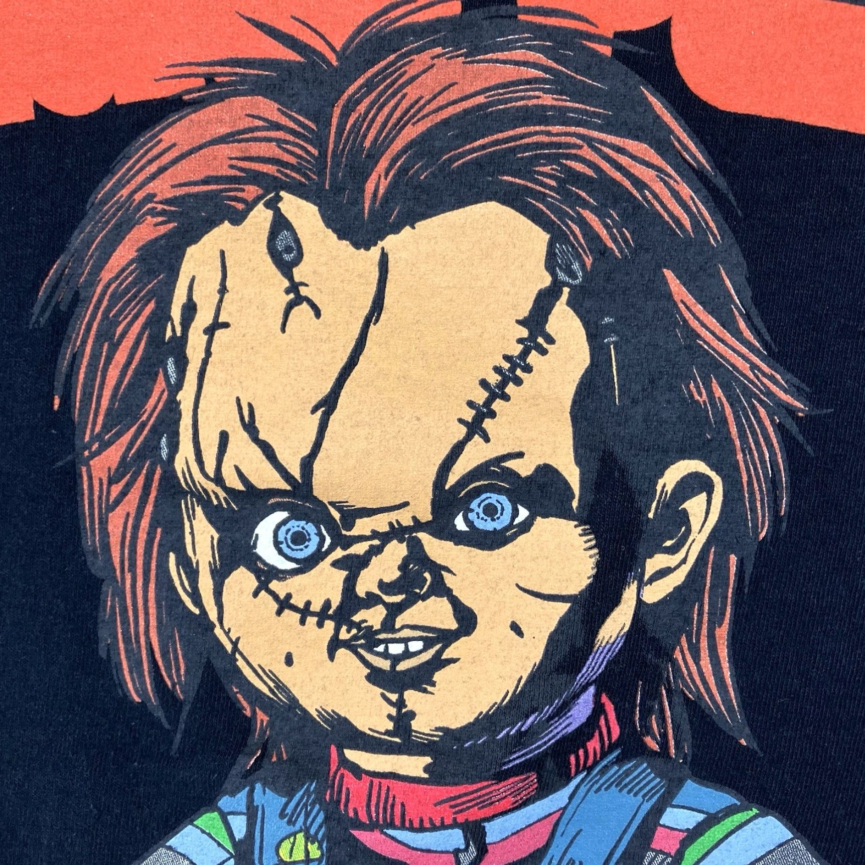 Vintage Chucky T Shirt Mens 2X Black Crew Neck Short Sleeve Graphic Horror Stretch Size US XXL / EU 58 / 5 - 4 Thumbnail