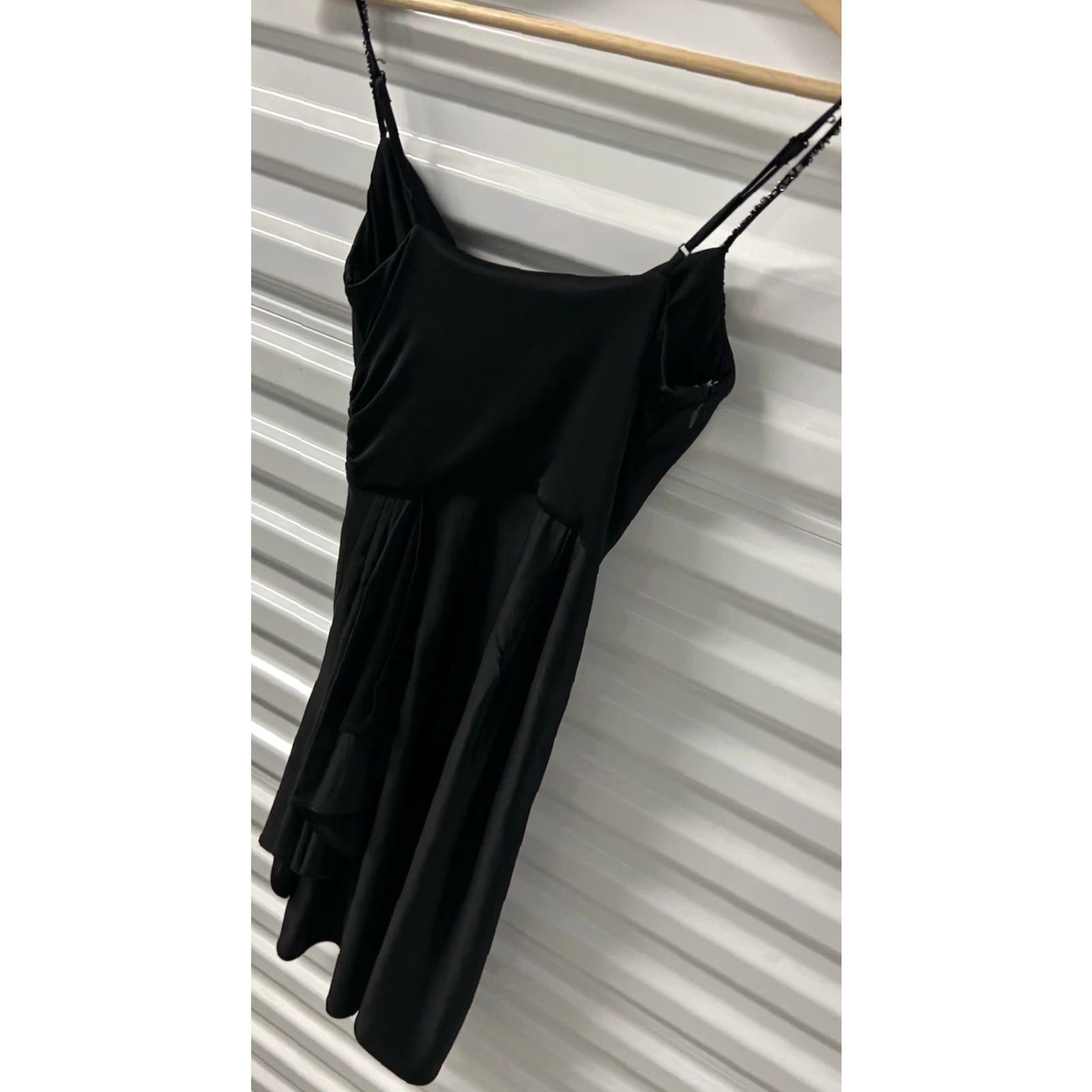 Bcbgmaxazria BCBGMAXAZRIA Dress Women’s Chiffon Midi Spaghetti Strap Sleeveless Empire Waist Black XS Size XS / US 0-2 / IT 36-38 - 6 Thumbnail
