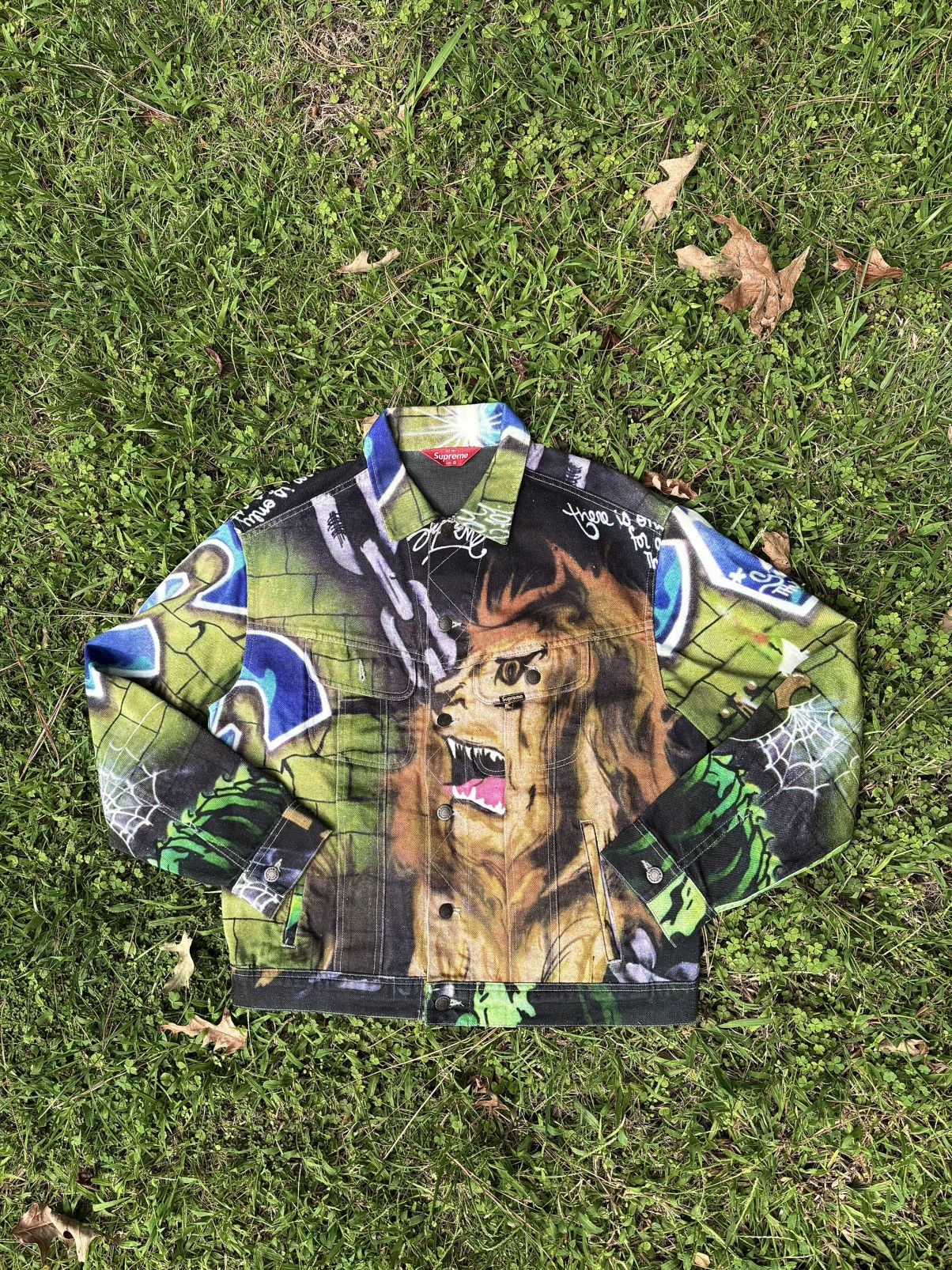 SUPREME 18 SS Lions Den Denim ライオン ジャケット SUPREME 18 SS Lions Den Denim ライオン ジャケット - メルカリ