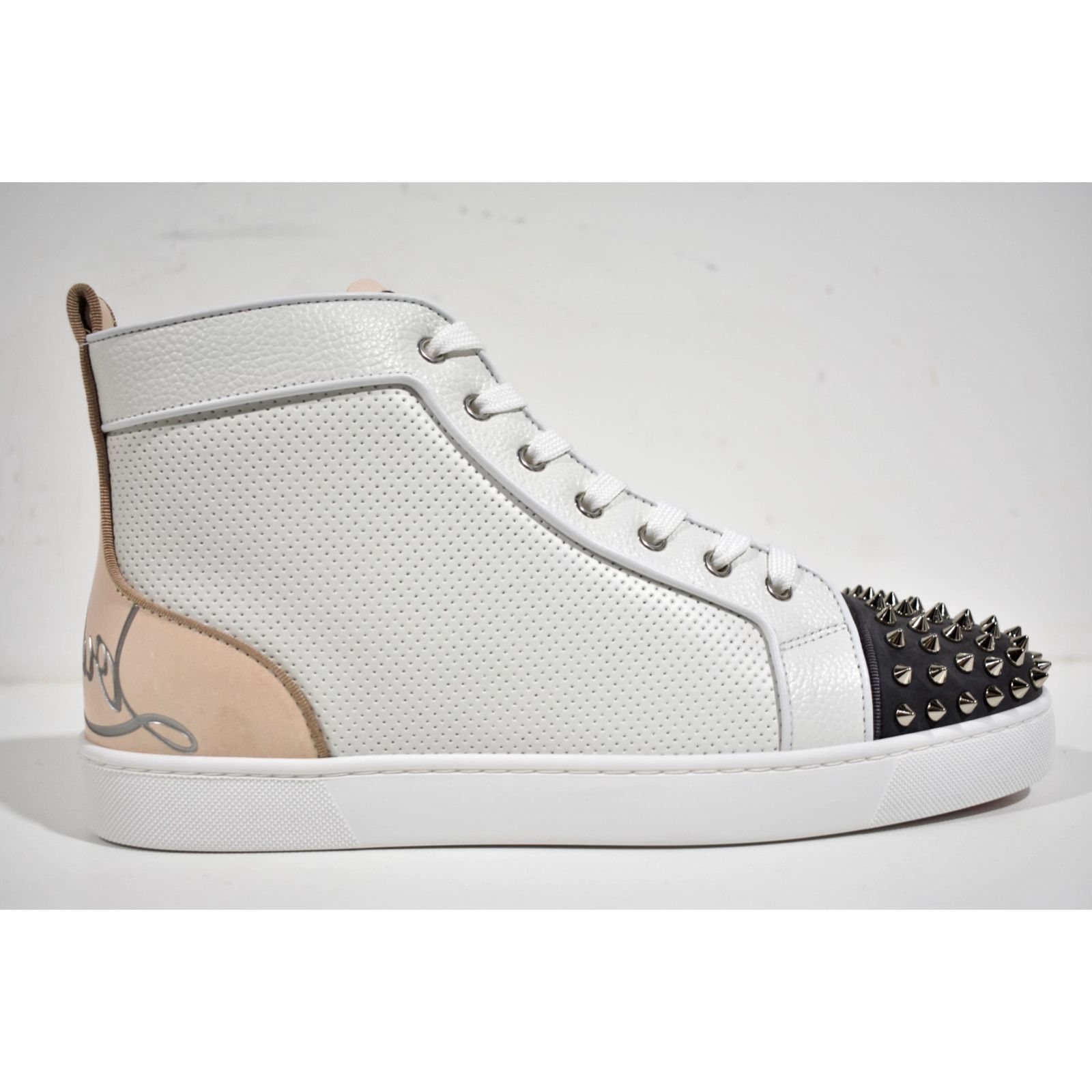 Christian Louboutin Christian Louboutin Fun Lou Spikes Flat High Top Sneaker Size US 11.5 / EU 44-45 - 2 Thumbnail