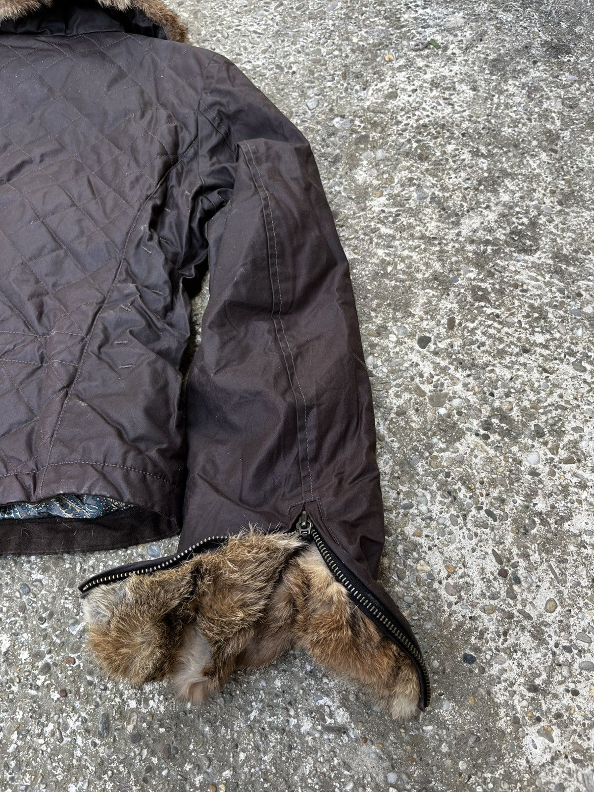 Belstaff × Vintage Belstaff Gold Label Waxed Vintage Fur Jacket Size M / US 6-8 / IT 42-44 - 14 Thumbnail