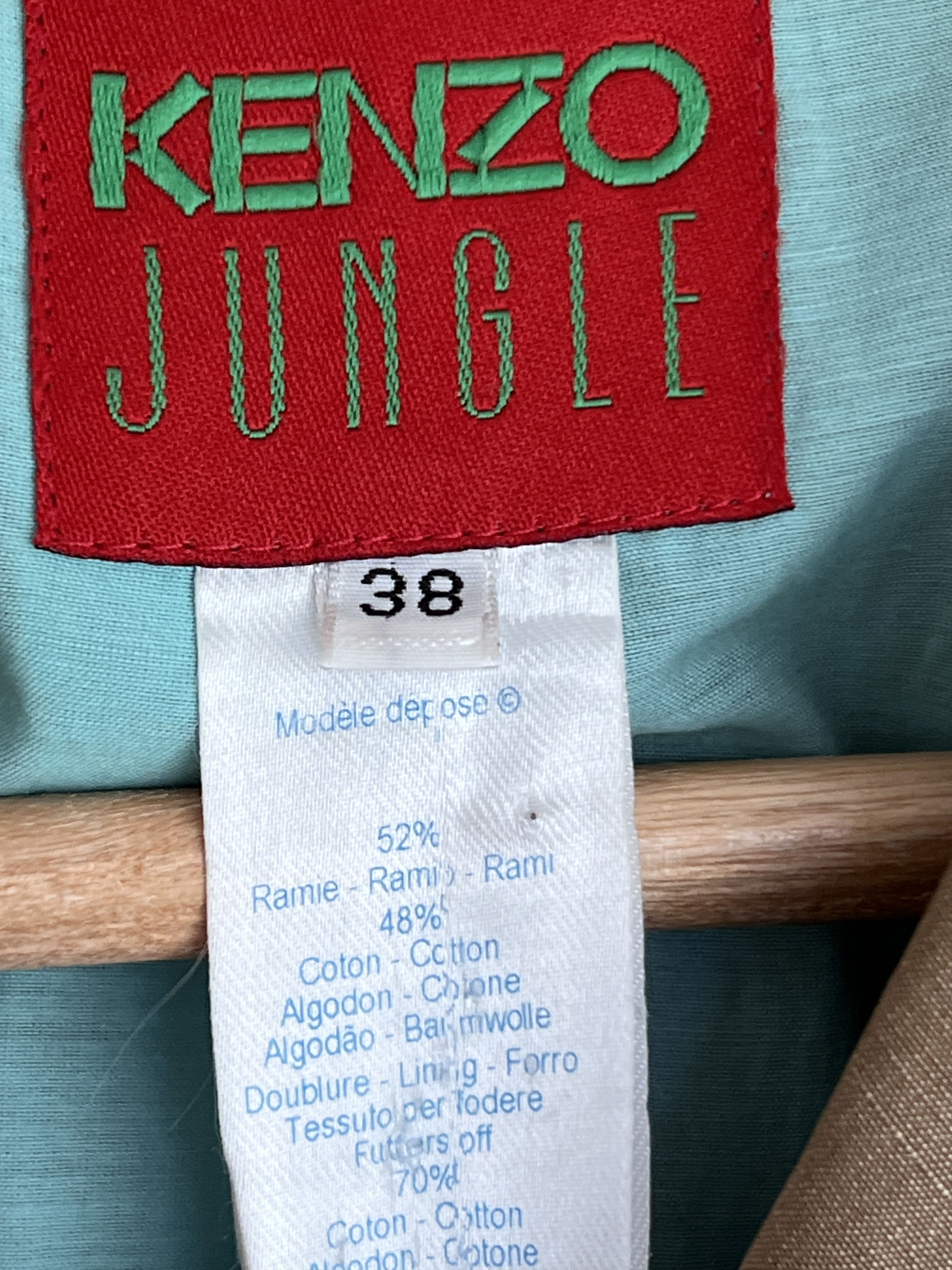 Kenzo Rare! Kenzo Jungle vintage 1990s rami blazer jacket luxury Size M / US 6-8 / IT 42-44 - 13 Thumbnail