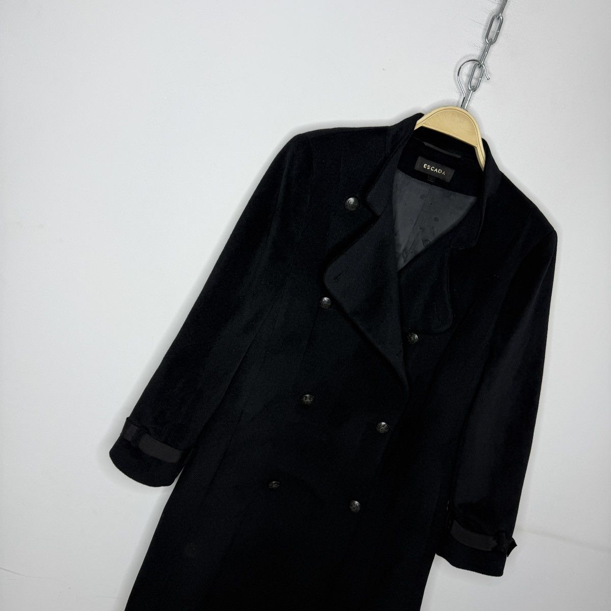 Escada Escada Piacenza Rabbit Wool Coat Double Breasted Black Size M / US 6-8 / IT 42-44 - 3 Thumbnail