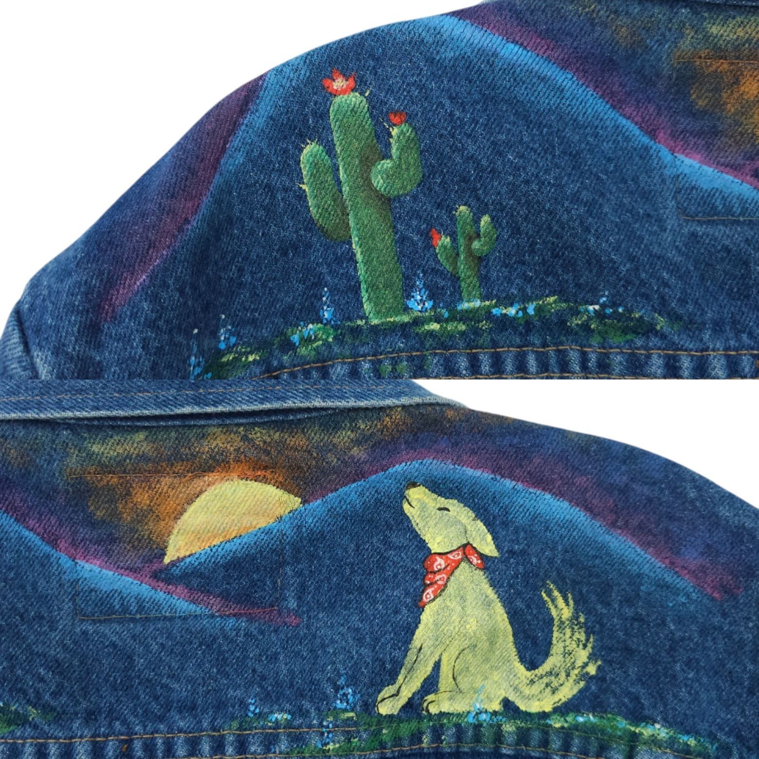 Wrangler Wrangler Western Denim Jacket Womens Size L DIY Hand Painted Size L / US 10 / IT 46 - 10 Thumbnail
