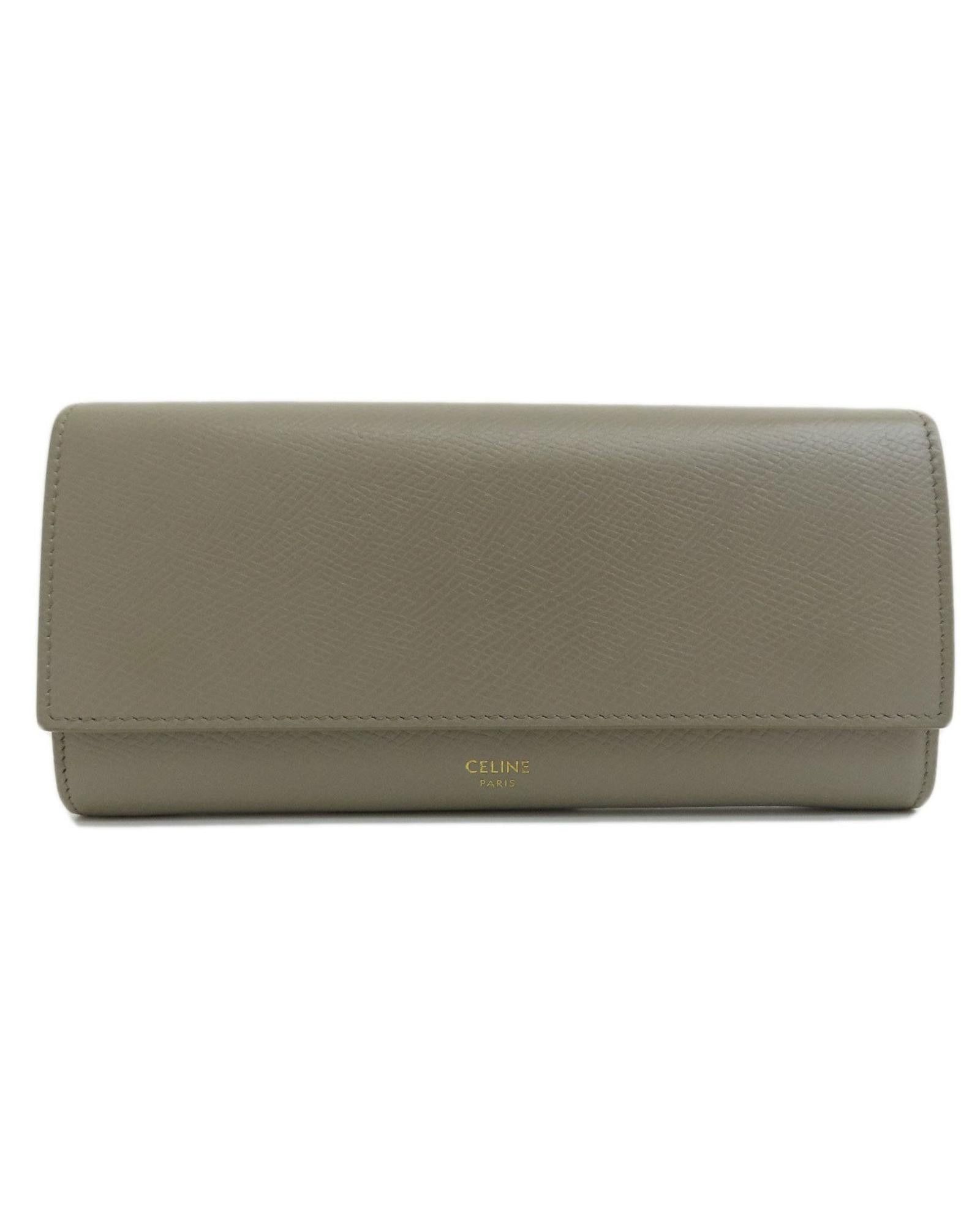 image of Celine Coin Purse/coin Case - Grey Leather - Good Condition, Women's