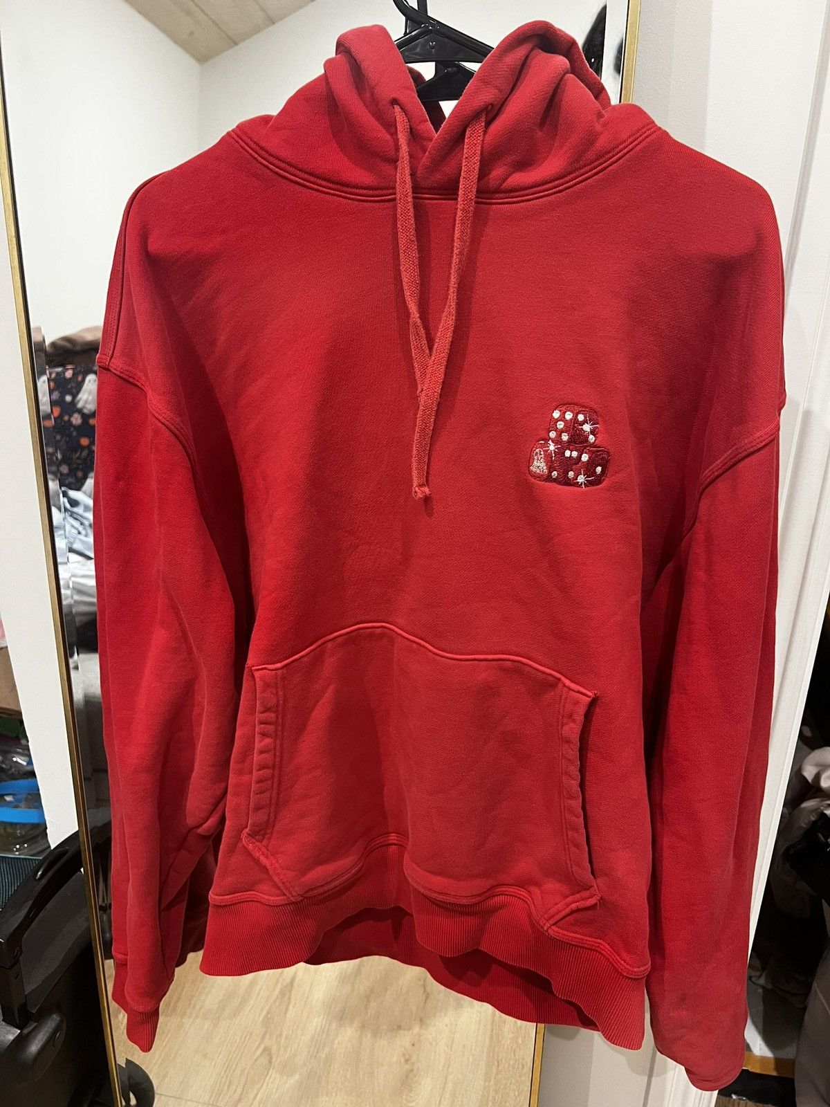Derschutze DERSCHUTZE Dice Red and white embroidered hoodie Size US L / EU 52-54 / 3 - 1 Thumbnail