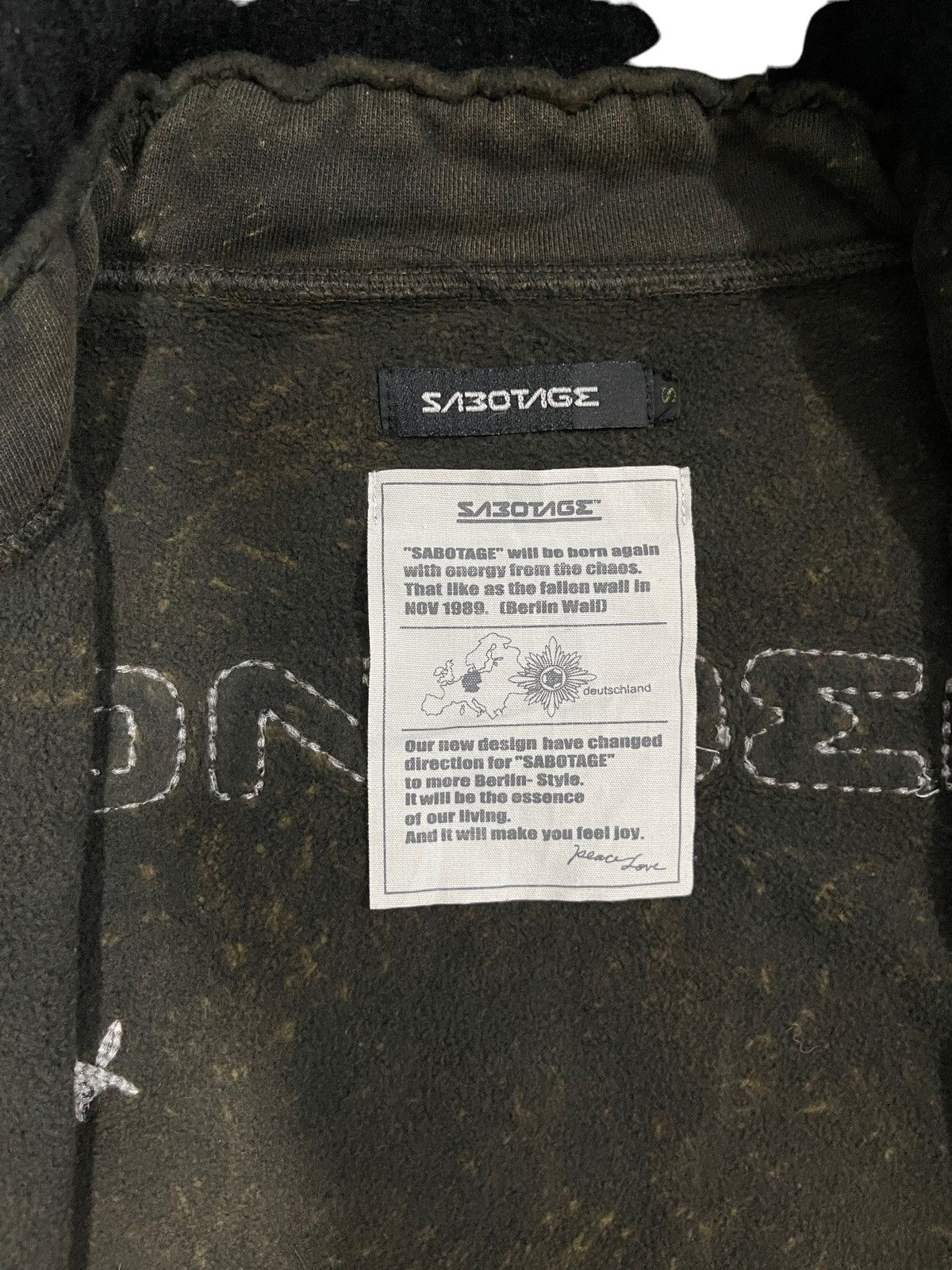 SBTG × Vintage Vintage Sabotage Thrashed Knitwear Zipper Jacket Size US S / EU 44-46 / 1 - 15 Thumbnail