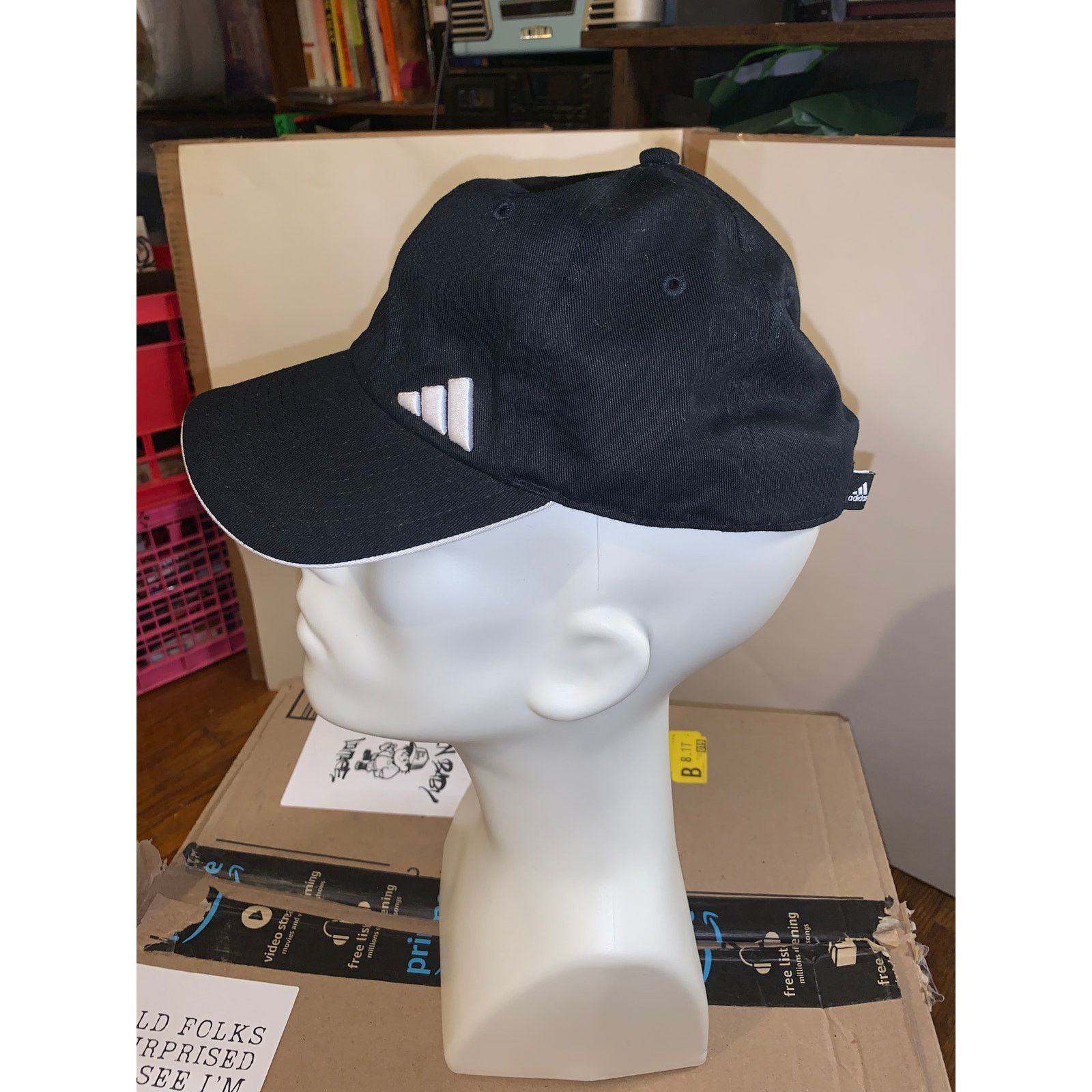 Adidas Adidas Black Adjustable Hat Classic Logo Strapback Dad Cap Size ONE SIZE - 2 Thumbnail