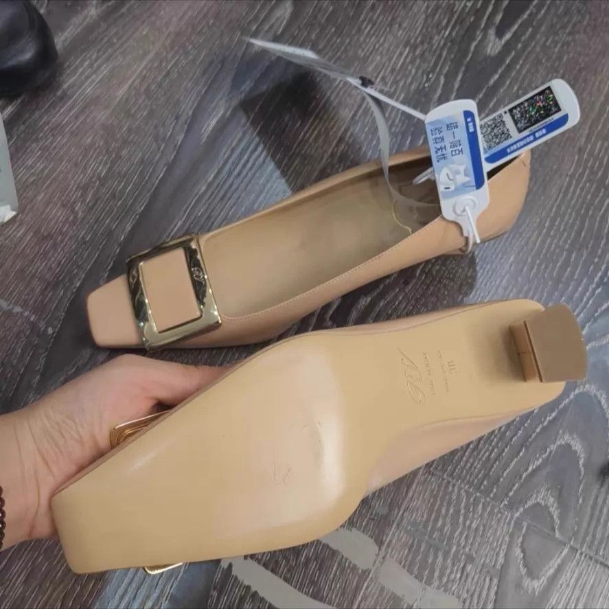 Roger Vivier RV Square Buckle Flats 38 Size US 7.5 / IT 37.5 - 2 Thumbnail