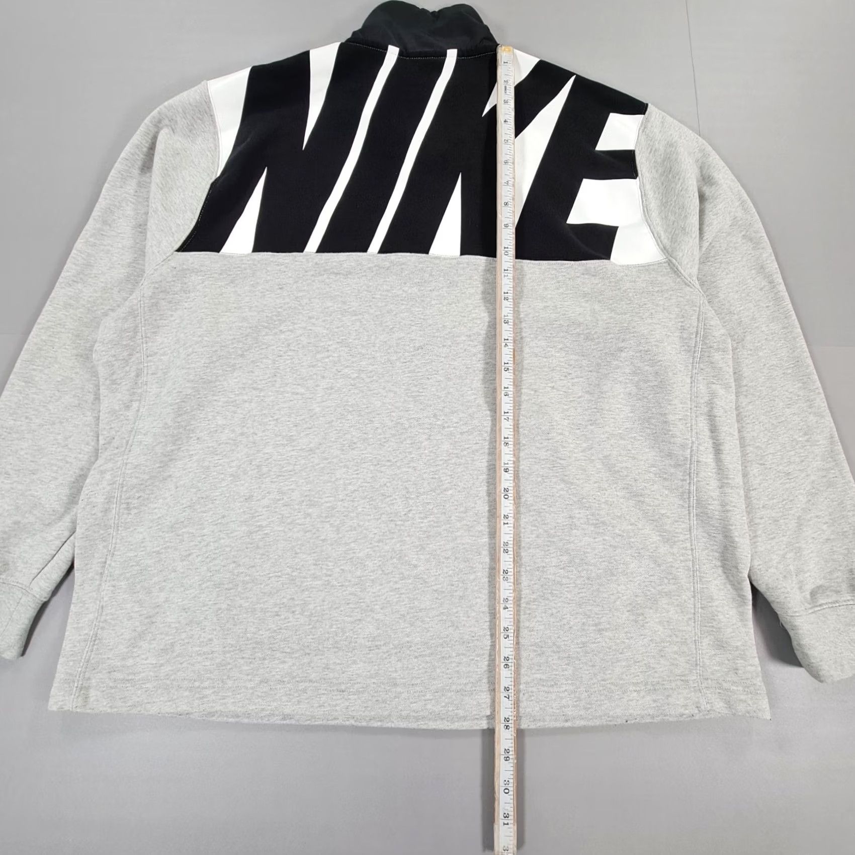 Nike Nike Mens Sweatshirt Grey XL Quarter Zip Big Logo Sweatshirt CZ9948 050 Size US XL / EU 56 / 4 - 8 Thumbnail