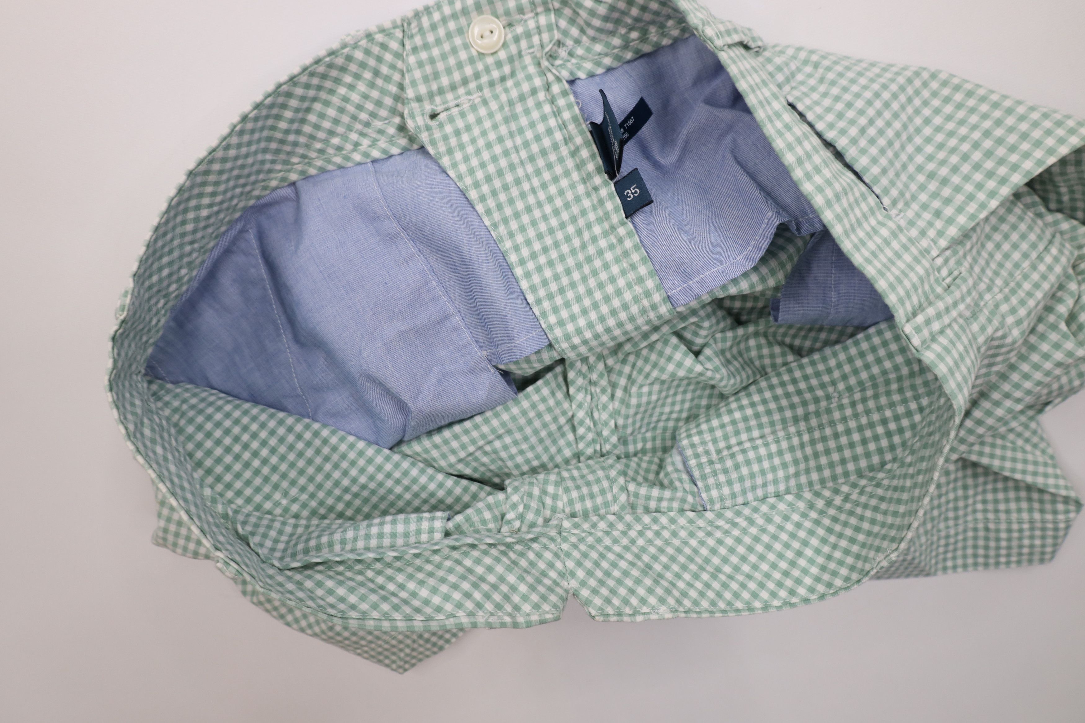 Ralph Lauren Vintage Ralph Lauren Chino Shorts Gingham Plaid Green Size US 35 - 9 Thumbnail