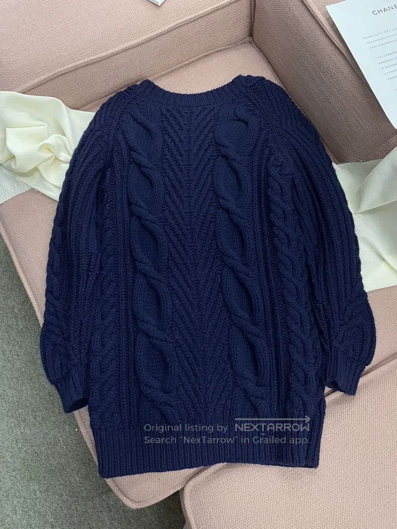 Chanel Chanel 18A Hamburger Series Dark Blue Anchor Pattern Knitt Size XXS / US 00 / IT 34 - 4 Thumbnail