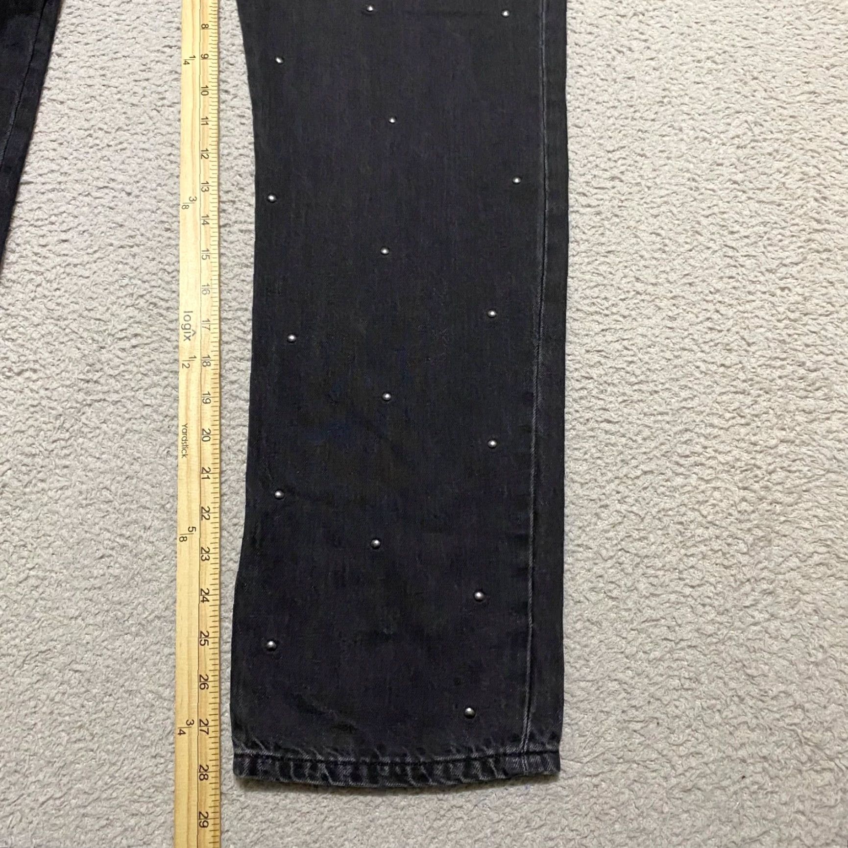Lucky Brand NWT Lucky Brand Jeans Womens 27 Faded Black Denim 90s High Rise Straight Size 27" / US 4 / IT 40 - 3 Thumbnail
