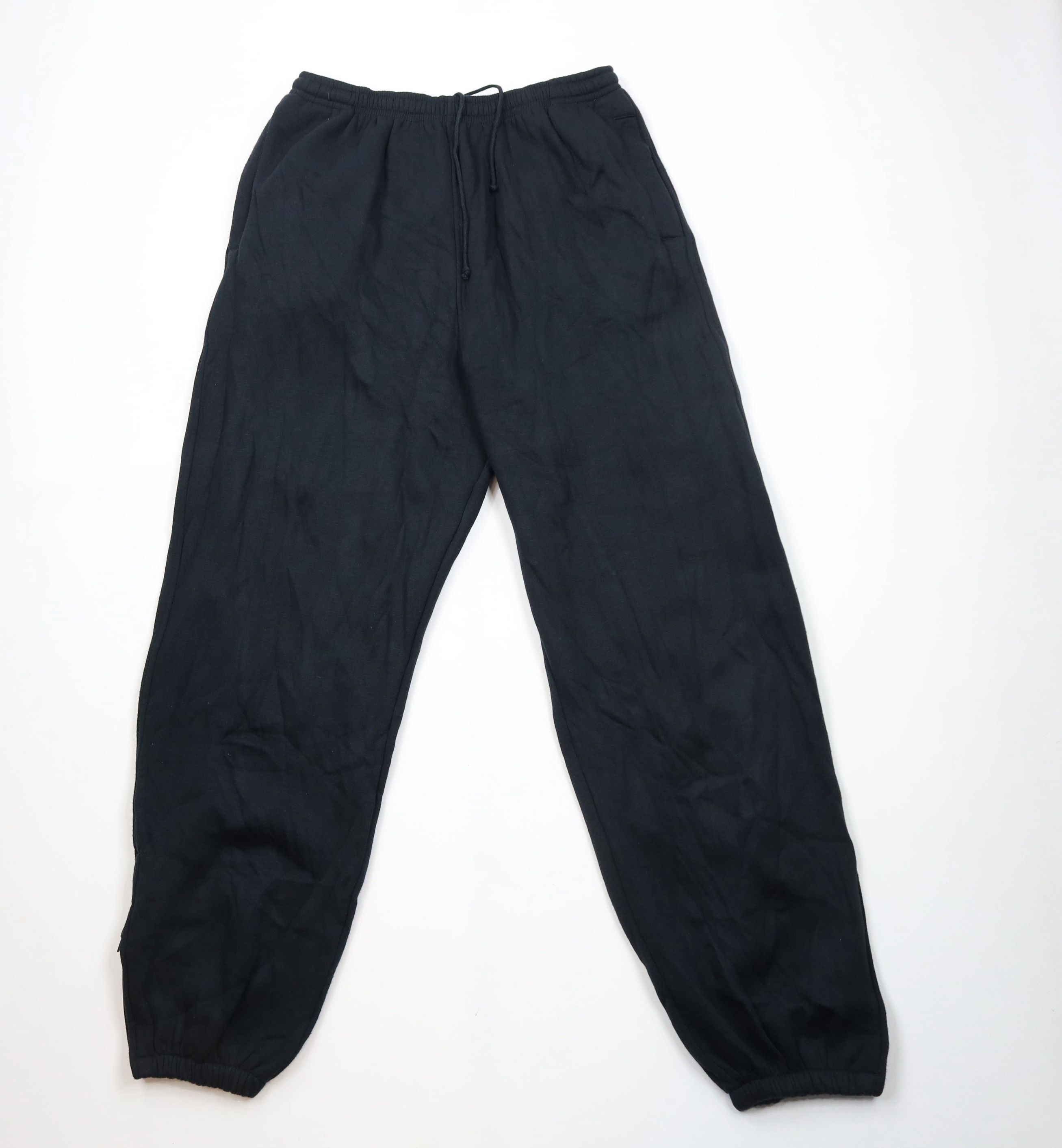 Vintage Vintage 90s Streetwear Heavyweight Sweatpants Joggers Black Size US 38 / EU 54 - 1 Thumbnail
