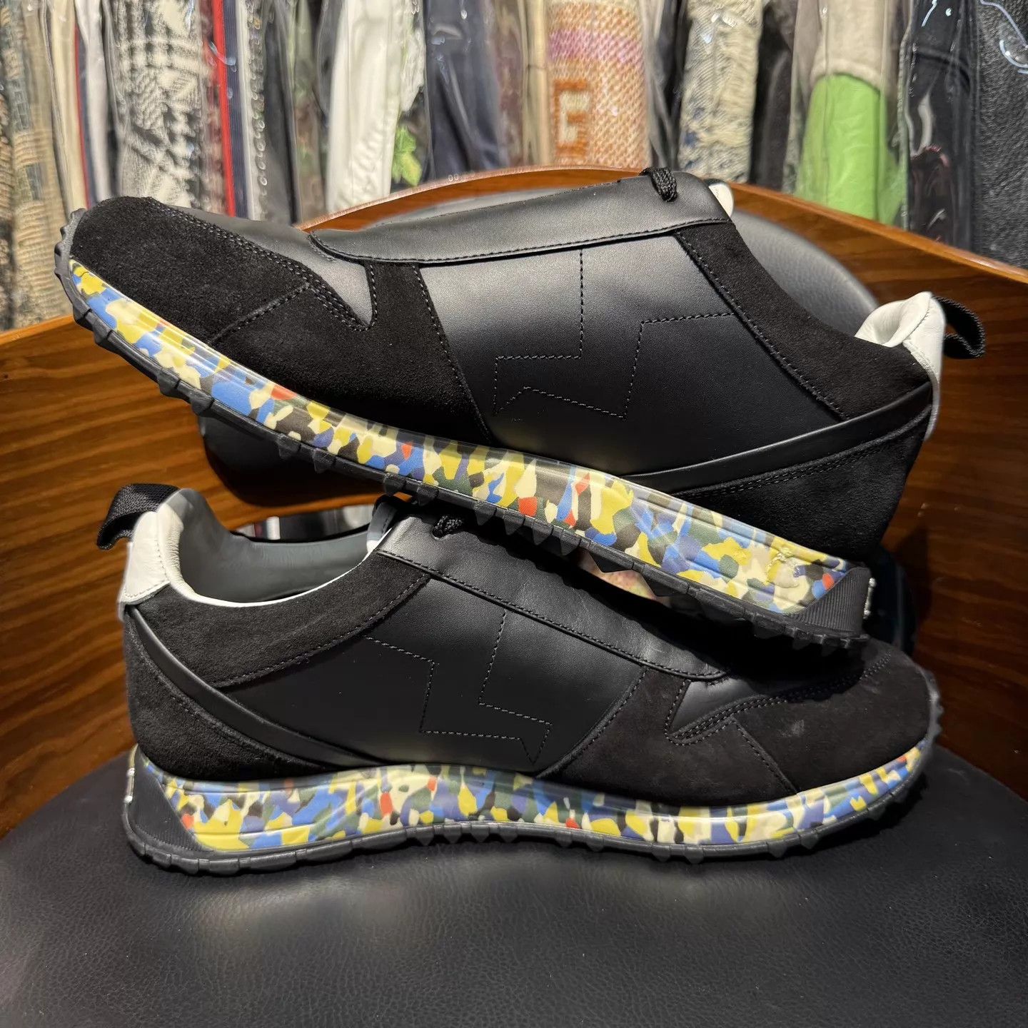 Fendi Fendi FF Logo Leather Panelled Sneakers Black 99 New 7/41 Size US 8 / EU 41 - 7 Thumbnail