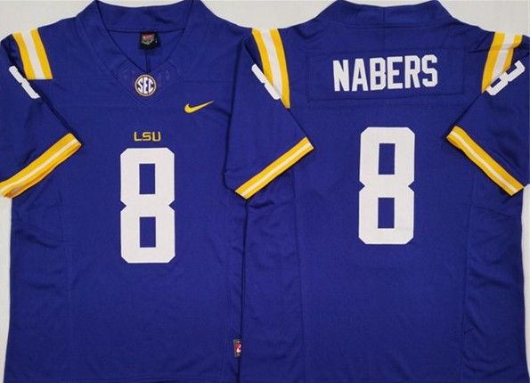 Other Men's LSU Tigers 8 Malik Nabers Royal Jersey Size US M / EU 48-50 / 2 - 1 Thumbnail
