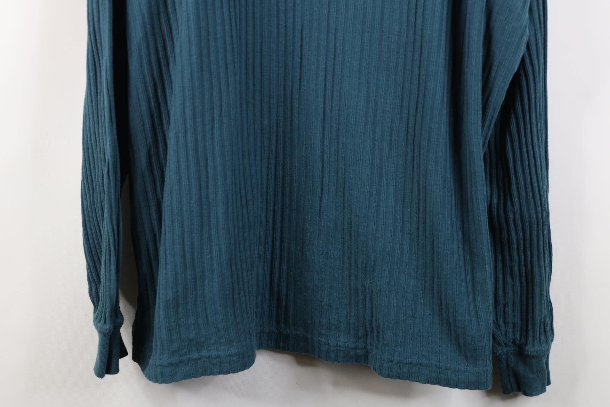 Vintage Vintage 90s Streetwear Thermal Ribbed Knit Henley T-Shirt Size US L / EU 52-54 / 3 - 3 Thumbnail