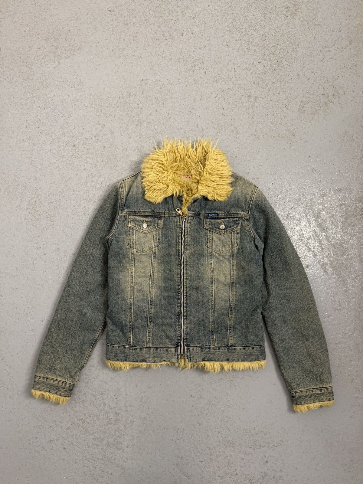 Vintage 00s Diesel Fur Y2K Jeans Jacket