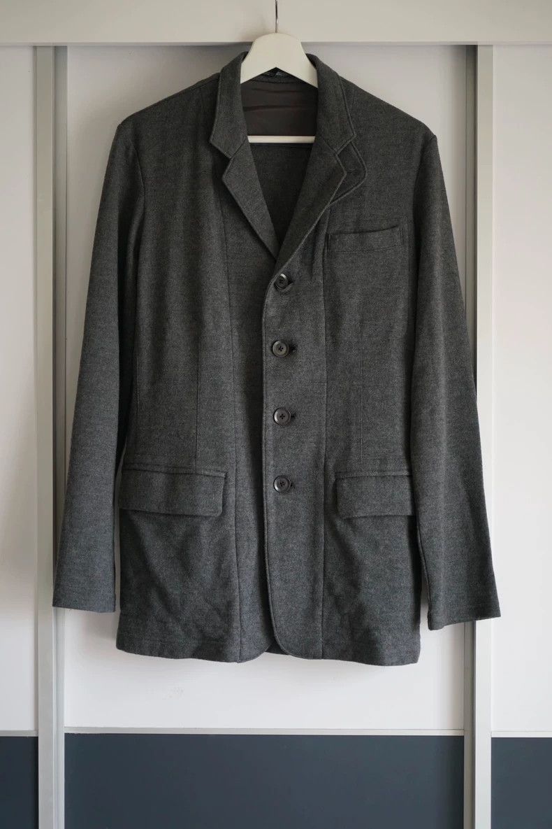 Yohji Yamamoto Yohji Yamamoto Yohji Yamamoto Gray Wool Blazer Jacket Size US S / EU 44-46 / 1 - 1 Thumbnail