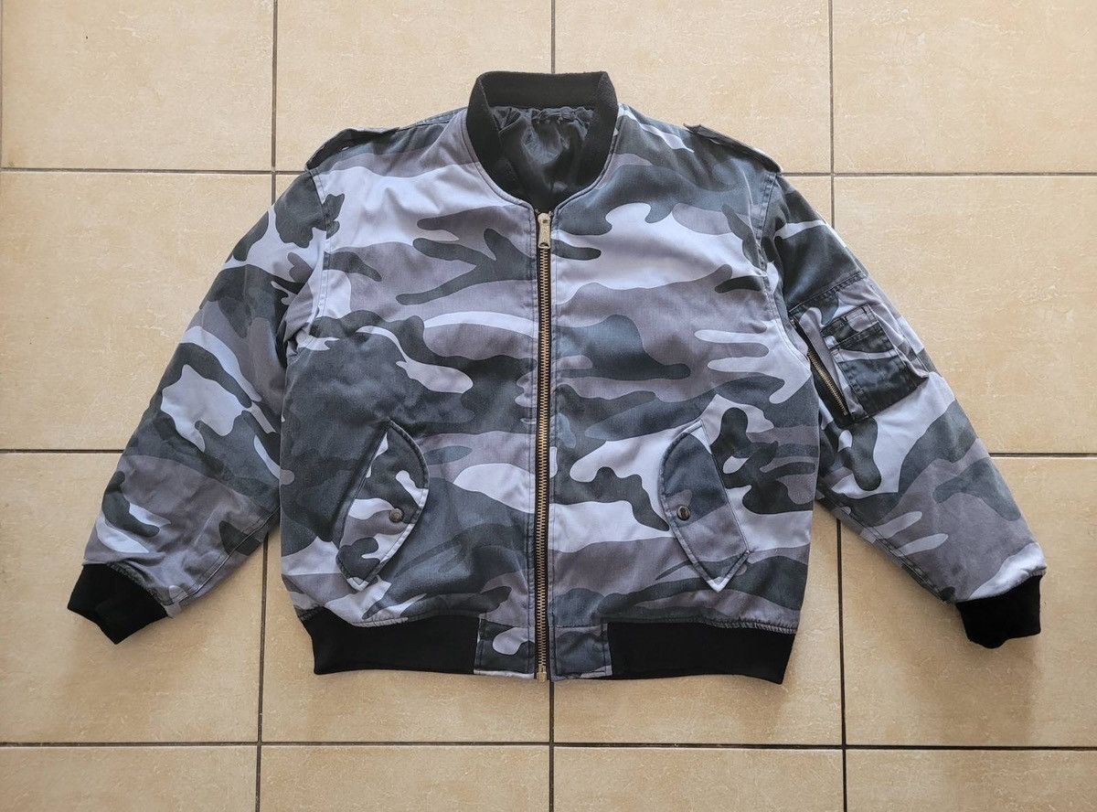 Belvet Camo Reversible Ma-1 グレーM BELVET Camo Reversible MA-1