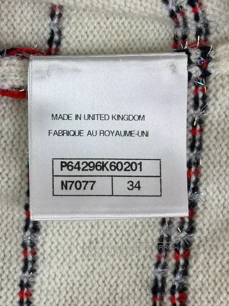 Chanel Chanel White and red striped cashmere jacket Size XXS / US 00 / IT 34 - 7 Thumbnail